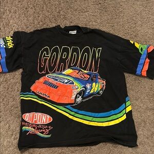 Black and Red Long Sleeve Racing Tee